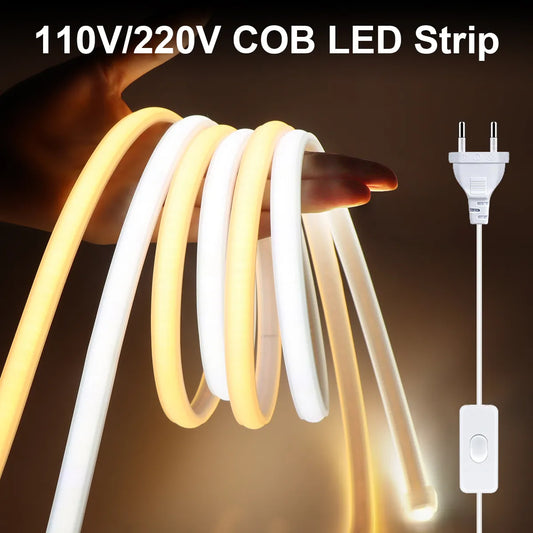 110V 220V COB LED Strip Lights