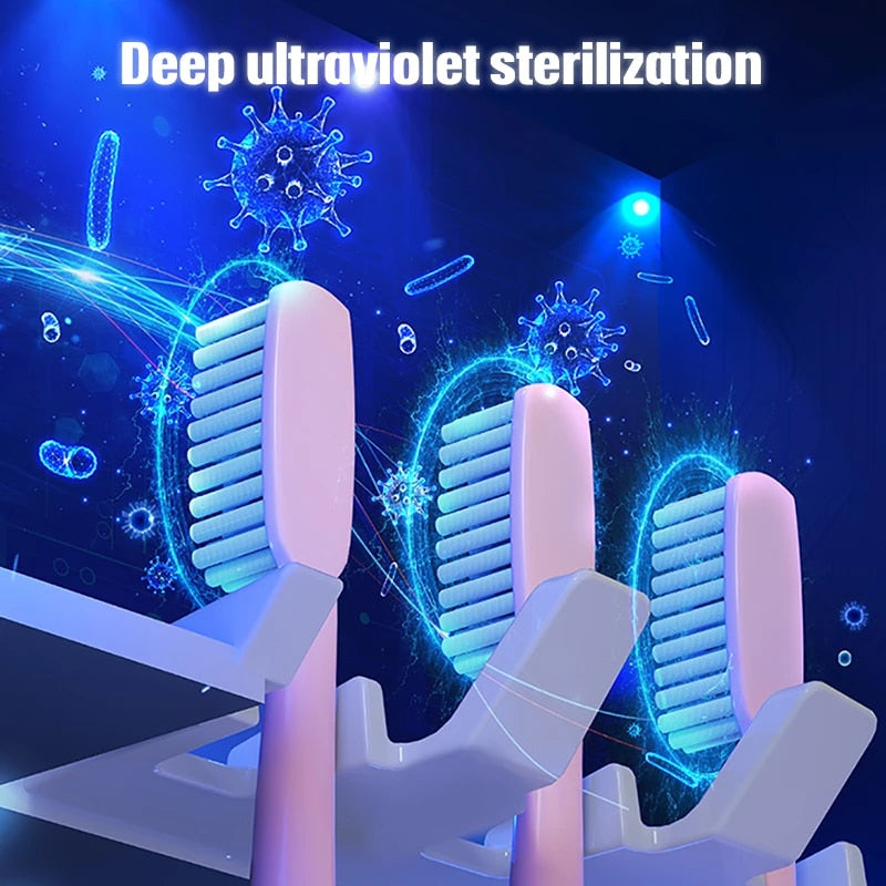 Porta-escovas de esterilização UV e espremedor elétrico de pasta de dente
