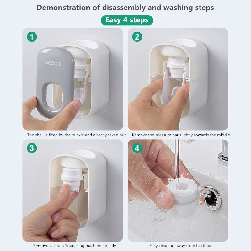 Toothpaste squeezer and holder