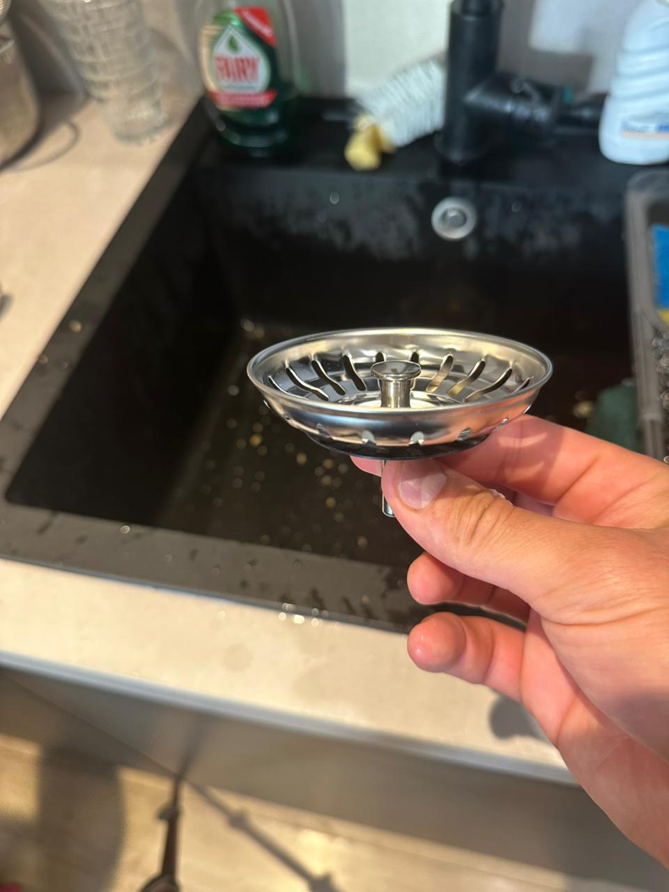 304 Stainless Steel Sink Strainer – 78–84mm Anti-Clog Filter