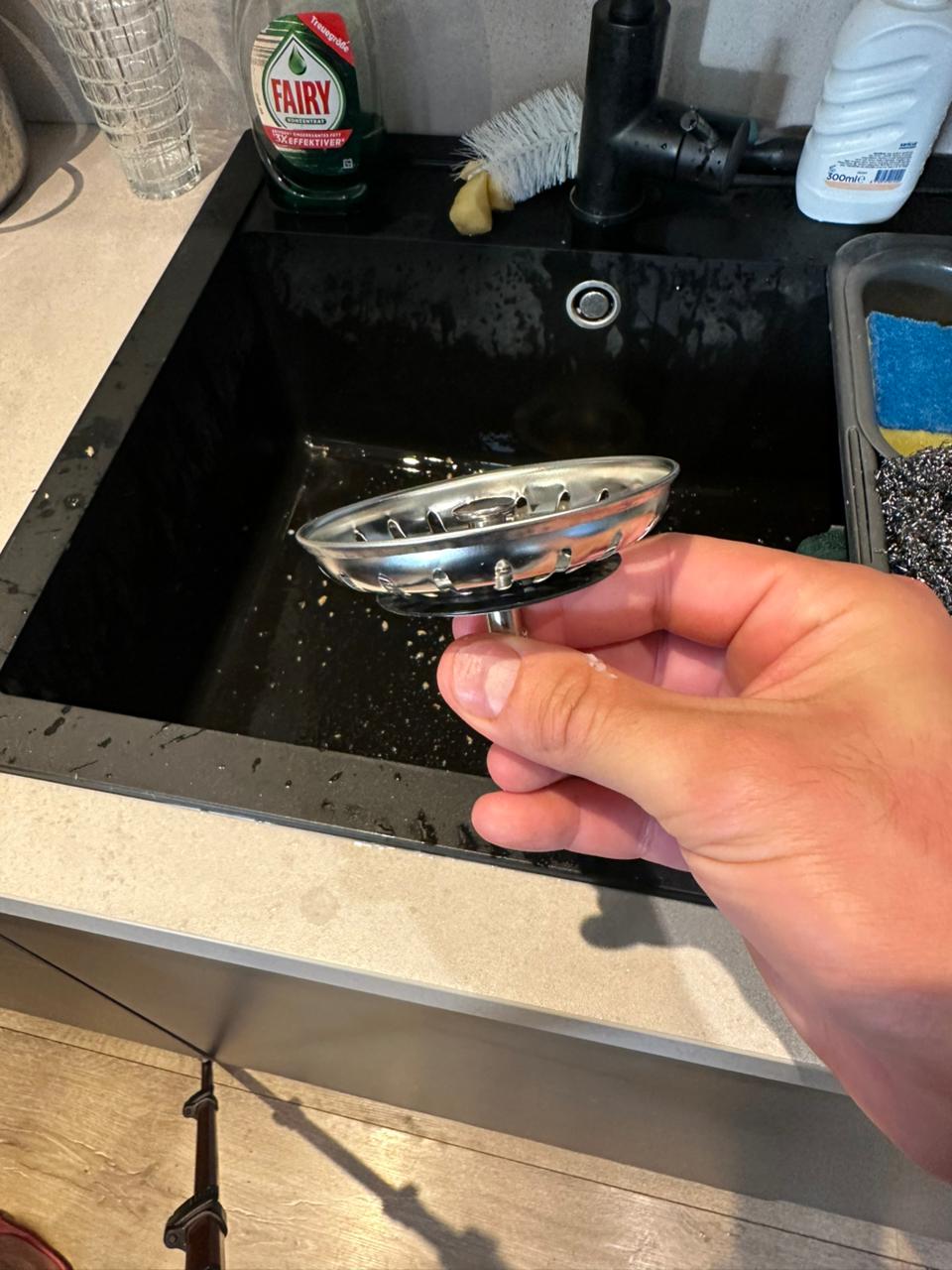 304 Stainless Steel Sink Strainer – 78–84mm Anti-Clog Filter