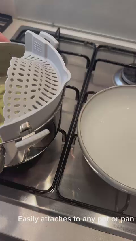 Clip-On Pot Strainer – Universal Silicone Kitchen Drainer